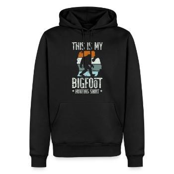 Ceci est ma chemise de chasse Bigfoot pour un - Sweat à capuche Premium bio Homme - noir - Devant - Nico (187cm)