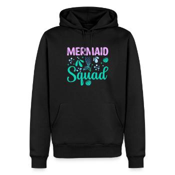 Mermaid Squad der Birthday Mermaid Tail Familie - Männer Premium Bio Hoodie - Schwarz - Vorne - Nico (187cm)