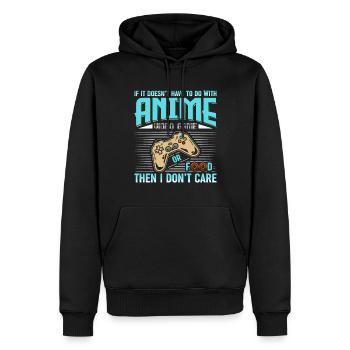 Lustige Anime-Videospiele oder Food-Videospiele - Männer Premium Bio Hoodie - Schwarz - Vorne - Nico (187cm)