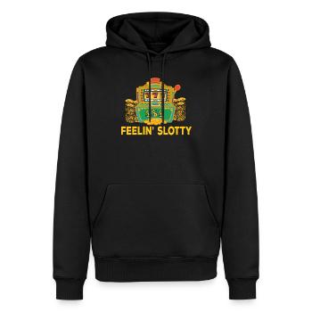 Kasino Glücksspiel Spielautomat Kartenspiel - Männer Premium Bio Hoodie - Schwarz - Vorne - Nico (187cm)