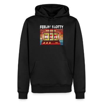 Casino Gambling Slot Machine à sous Jeu de cartes - Sweat à capuche Premium bio Homme - noir - Devant - Nico (187cm)