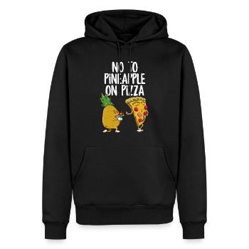 Drôle de pizza à l’ananas Hater Non à l’ananas sur - Sweat à capuche Premium bio Homme - noir - Devant - Nico (187cm)