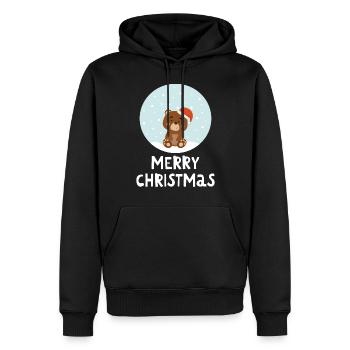 Joyeux Noël Drôle de Chemise de Noël - Sweat à capuche Premium bio Homme - noir - Devant - Nico (187cm)