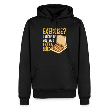 Lustige Pizza Party Männer Frauen Lustige Pizza Liebhaber - Männer Premium Bio Hoodie - Schwarz - Vorne - Nico (187cm)