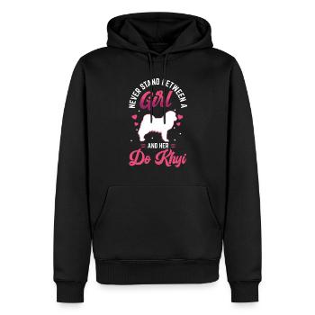 Mädchen und Do Khyi Tibetmastiff Tibetdogge - Männer Premium Bio Hoodie - Schwarz - Vorne - Nico (187cm)