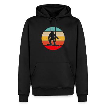 Snowboarding Retro - Männer Premium Bio Hoodie - Schwarz - Vorne - Nico (187cm)