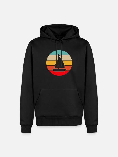 Sailing Retro - Men’s Premium Organic Hoodie - black