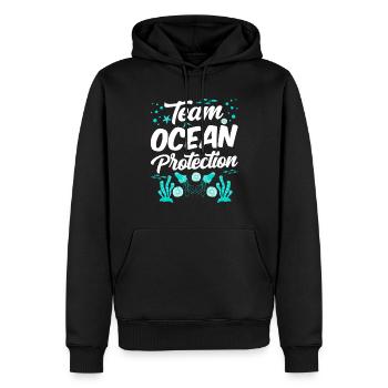 Team Meeresschutz See Meer Ocean Protection - Männer Premium Bio Hoodie - Schwarz - Vorne - Nico (187cm)
