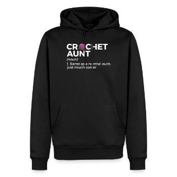 Häkeln - Männer Premium Bio Hoodie - Schwarz - Vorne - Nico (187cm)
