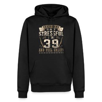 Taxidermistes 39e anniversaire Taxidermistes - Sweat à capuche Premium bio Homme - noir - Devant - Nico (187cm)