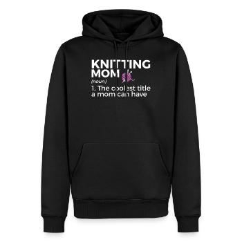 Tricoter - Sweat à capuche Premium bio Homme - noir - Devant - Nico (187cm)