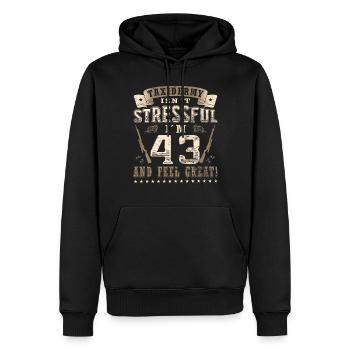 Taxidermistes 43e anniversaire Taxidermistes - Sweat à capuche Premium bio Homme - noir - Devant - Nico (187cm)