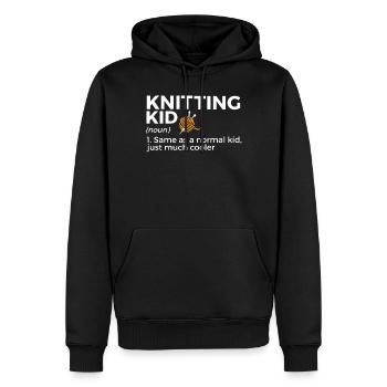 Tricoter - Sweat à capuche Premium bio Homme - noir - Devant - Nico (187cm)