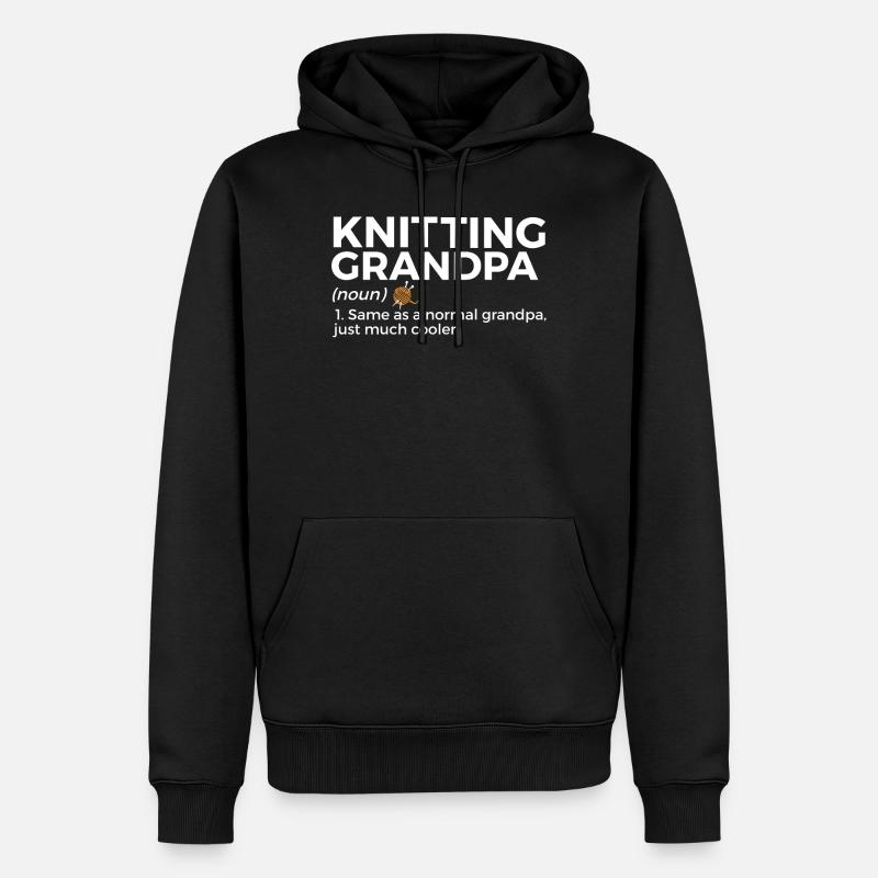 Tricoter - Sweat à capuche Premium bio Homme - noir