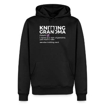 Tricoter - Sweat à capuche Premium bio Homme - noir - Devant - Nico (187cm)