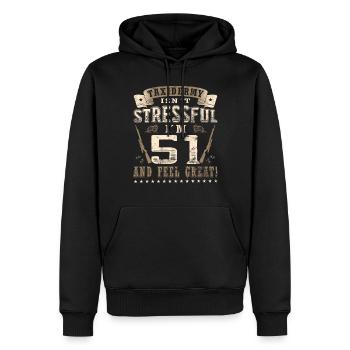 Taxidermistes 51e anniversaire Taxidermistes - Sweat à capuche Premium bio Homme - noir - Devant - Nico (187cm)