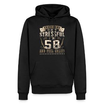 Taxidermistes 58e anniversaire Taxidermistes - Sweat à capuche Premium bio Homme - noir - Devant - Nico (187cm)