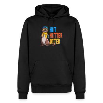 Lustiges Hot Hotter Otter Otterliebe - Männer Premium Bio Hoodie - Schwarz - Vorne - Nico (187cm)