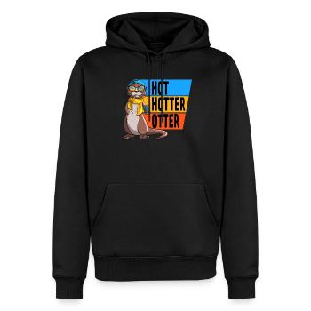 Lustiges Hot Hotter Otter Otterliebe - Männer Premium Bio Hoodie - Schwarz - Vorne - Nico (187cm)