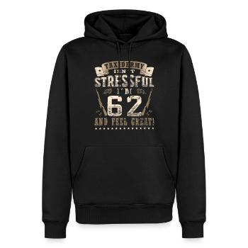 Taxidermistes 62e anniversaire Taxidermistes - Sweat à capuche Premium bio Homme - noir - Devant - Nico (187cm)