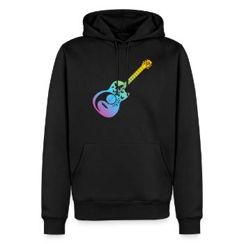 Musicien de guitare Guitare basse - Guitare basse - Sweat à capuche Premium bio Homme - noir - Devant - Nico (187cm)