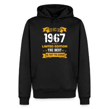 Dezember 1967 Geburtstagsgeschenk - Männer Premium Bio Hoodie - Schwarz - Vorne - Nico (187cm)