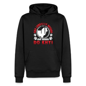 Leben mit Do Khyi Tibetmastiff Tibetdogge - Männer Premium Bio Hoodie - Schwarz - Vorne - Nico (187cm)