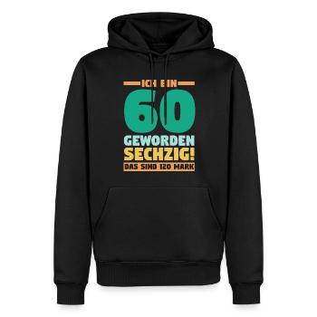 Sechszig Sechszehnter 60 Jahre Geburtstag - Männer Premium Bio Hoodie - Schwarz - Vorne - Nico (187cm)
