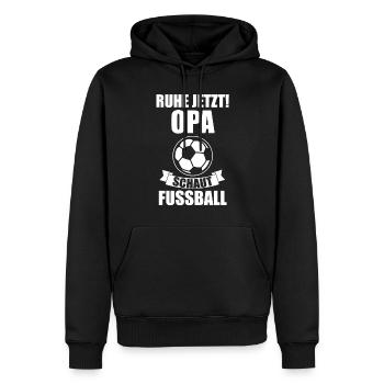 Fußballer Fußballmannschaft Opa Fußball - Männer Premium Bio Hoodie - Schwarz - Vorne - Nico (187cm)