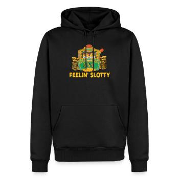 Casino Gambling Slot Machine à sous Jeu de cartes - Sweat à capuche Premium bio Homme - noir - Devant - Nico (187cm)