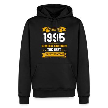 Dezember 1995 Geburtstagsgeschenk - Männer Premium Bio Hoodie - Schwarz - Vorne - Nico (187cm)