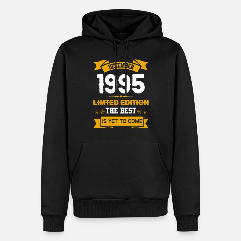 Décembre 1995 Cadeau d’anniversaire - Sweat à capuche Premium bio Homme - noir