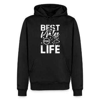 Best mates for life siberian husky - Männer Premium Bio Hoodie - Schwarz - Vorne - Nico (187cm)