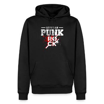 Parlons des musiciens punk rock - Sweat à capuche Premium bio Homme - noir - Devant - Nico (187cm)