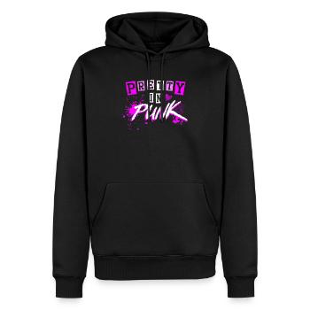 Jolie musicienne punk rock amateur de musique emo-punk - Sweat à capuche Premium bio Homme - noir - Devant - Nico (187cm)