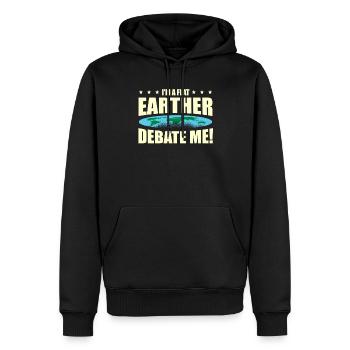 Je suis un flat earther. Discutez-moi de la - Sweat à capuche Premium bio Homme - noir - Devant - Nico (187cm)