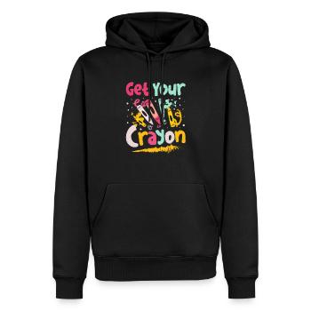 Holen Sie Sich Meinen Cray On Crayon Color Artist - Männer Premium Bio Hoodie - Schwarz - Vorne - Nico (187cm)