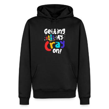 Meinen Cray Auf Crayon Color Artist Art Teacher - Männer Premium Bio Hoodie - Schwarz - Vorne - Nico (187cm)
