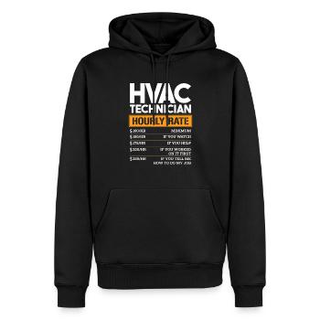 HVAC Technician Hourly Rate - Männer Premium Bio Hoodie - Schwarz - Vorne - Nico (187cm)
