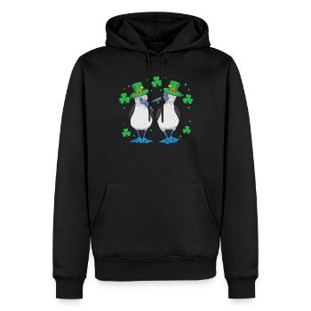 Fouet de Bassan à pieds bleus de la Saint-Patrick - Sweat à capuche Premium bio Homme - noir - Devant - Nico (187cm)