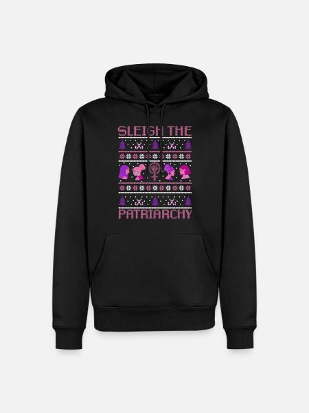Sleigh The Patriarchy - Männer Premium Bio Hoodie - Schwarz