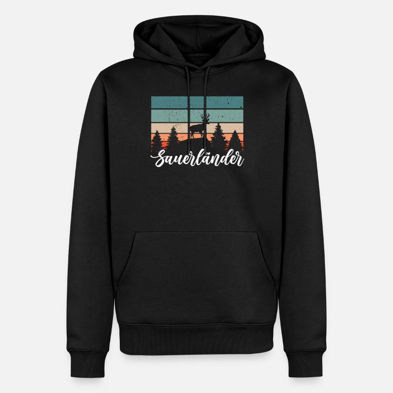 Sauerländer - Männer Premium Bio Hoodie - Schwarz