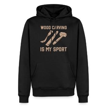 Ice Carving Chain Saw - Ice Carving Is My Sport - Männer Premium Bio Hoodie - Schwarz - Vorne - Nico (187cm)