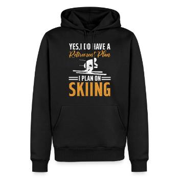 Ski Winter Skiing - My Retirement Plan is Skiing - Männer Premium Bio Hoodie - Schwarz - Vorne - Nico (187cm)