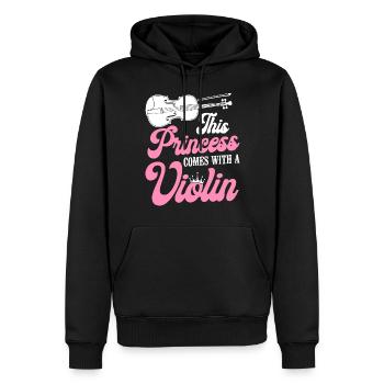 Violoniste Violoniste Fille This - Sweat à capuche Premium bio Homme - noir - Devant - Nico (187cm)