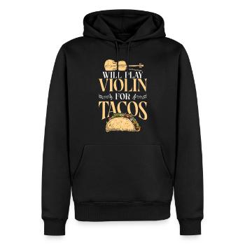 Violin Violinist Taco Will Play - Männer Premium Bio Hoodie - Schwarz - Vorne - Nico (187cm)
