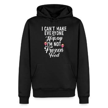 Cadeaux pour amateurs de crème glacée - Sweat à capuche Premium bio Homme - noir - Devant - Nico (187cm)