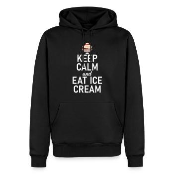 Cadeaux pour amateurs de crème glacée - Sweat à capuche Premium bio Homme - noir - Devant - Nico (187cm)