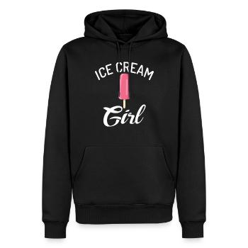 Cadeaux pour amateurs de crème glacée - Sweat à capuche Premium bio Homme - noir - Devant - Nico (187cm)