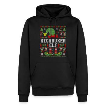 Lustiges Kickboxer Elf Weihnachten Boxen - Männer Premium Bio Hoodie - Schwarz - Vorne - Nico (187cm)